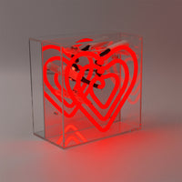 Mini-Glas-Neonschild 'Herz'