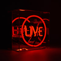 Mini letrero de neón de cristal 'Live