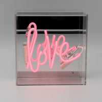 'Love' Mini Glass Neon Sign