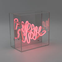 'Love' Mini Glass Neon Sign