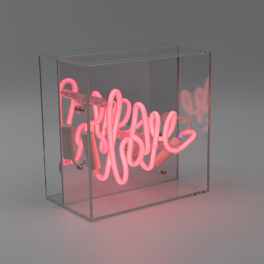 'Love' Mini Glass Neon Sign