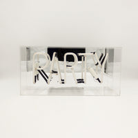 Party"-Glas-Neonschild - Blau