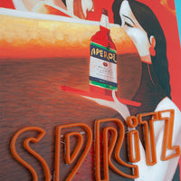 'Spritz' Wall Artwork with LED Neon - STANDARD
