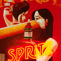 Tableau d'art mural 'Spritz' avec néon LED - PETIT