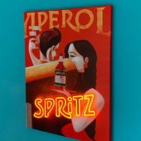 'Spritz' Wall Artwork with LED Neon - STANDARD