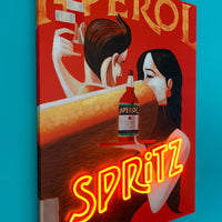 'Spritz' Wall Artwork with LED Neon - STANDARD
