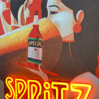Tableau d'art mural 'Spritz' avec néon LED - PETIT