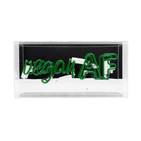 'Vegan AF' Glass Neon Sign
