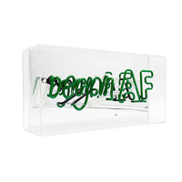'Vegan AF' Glass Neon Sign