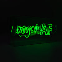 'Vegan AF' Glass Neon Sign