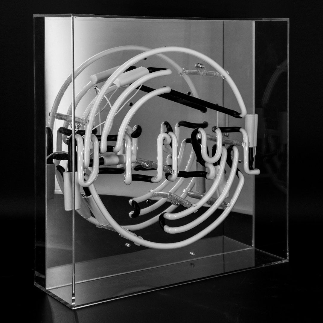 'Vinyl' Large Acrylic Box Neon Light - Locomocean