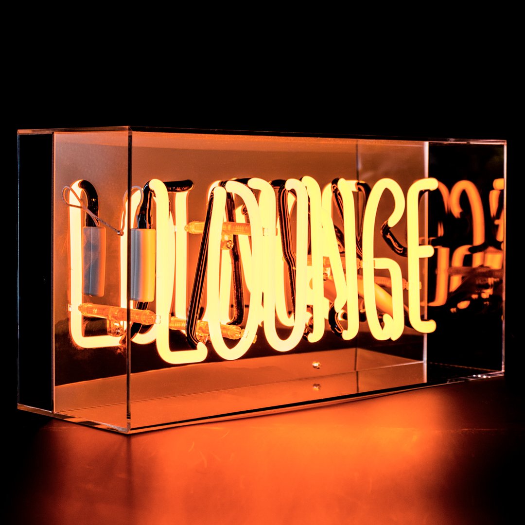 'Lounge' Acrylic Box Neon Light - Locomocean