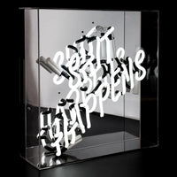 'Shit Happens' Large Acrylic Box Neon Light - Locomocean