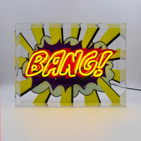 'Bang!' Large Glass Neon Sign