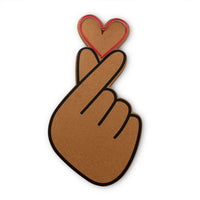 LED Corkboard - Finger Heart
