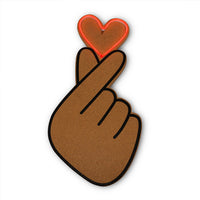 LED Corkboard - Finger Heart