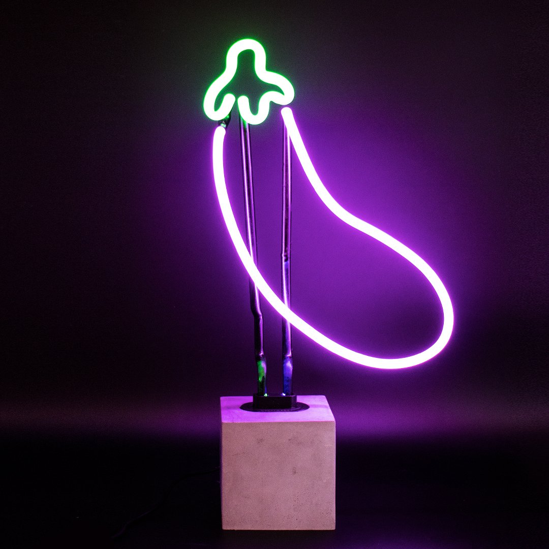 Neon 'Eggplant' Sign - Locomocean