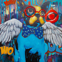 'Dog with Wings' Wall Artwork - LED Neon - Locomocean