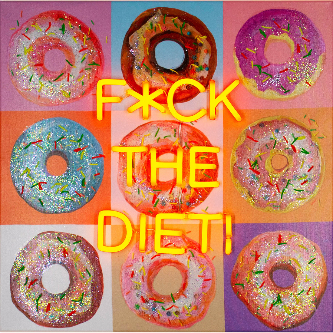 'F the Diet' Wall Artwork - LED Neon - Locomocean