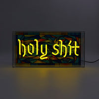 'Holy Shit' Glass Neon Sign
