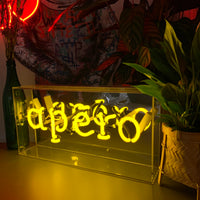 Apéro Glas-Neonschild