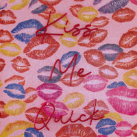 'Kiss Me Quick' Wall Artwork with LED Neon - STANDARD