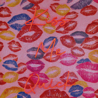 'Kiss Me Quick' Wall Artwork with LED Neon - STANDARD