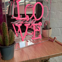 'Love' Glass Neon Sign