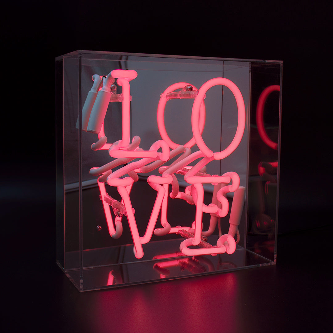 Enseigne néon en verre 'Love'