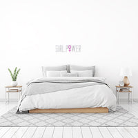 LED mural blanc chaud 'Girl Power'
