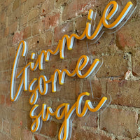 LED mural à néon orange 'Gimme Some Suga'