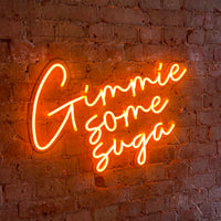 LED mural à néon orange 'Gimme Some Suga'