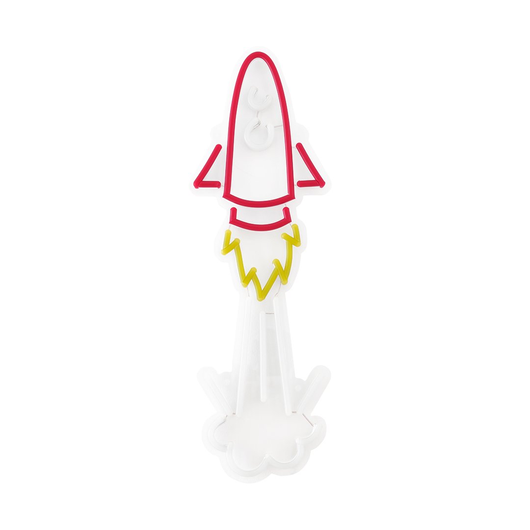 Insegna a LED al neon 'Space Rocket' montabile a parete