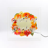 Mutter F*cker" Großes Neonschild aus Glas
