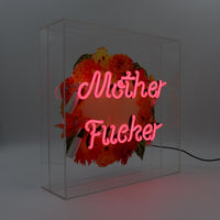 Mutter F*cker" Großes Neonschild aus Glas