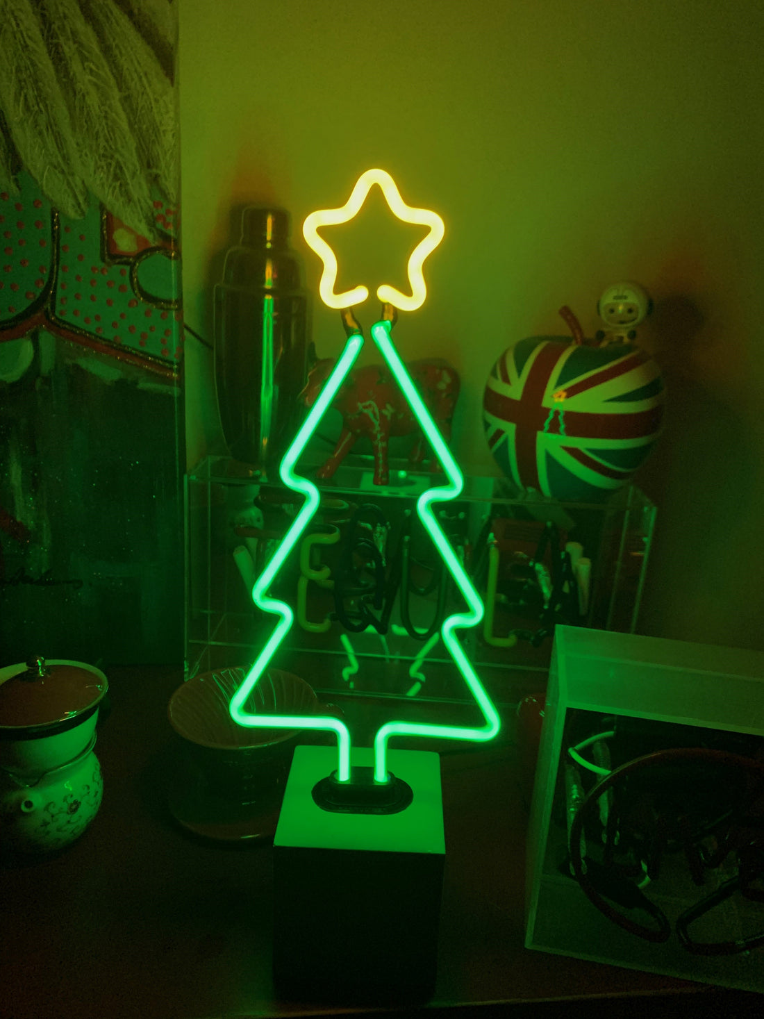 Cartel de neón "Árbol de Navidad