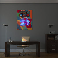 'Boogie Nights' Wall Artwork with LED Neon - STANDARD