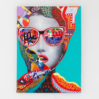 'Chic Woman' Wandkunstwerk mit LED-Neon - SMALL