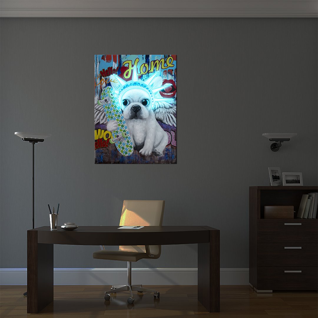 'Liberty Dog' Wall Artwork - LED Neon - Locomocean