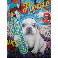 'Liberty Dog' Wandkunstwerk mit LED-Neon - SMALL