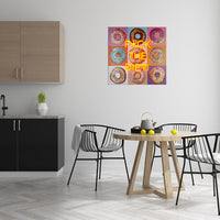 Tableau d'art mural 'F the Diet' avec néon LED - PETIT
