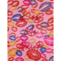Tableau d'art mural 'Kiss Me Quick' avec néon LED - PETIT