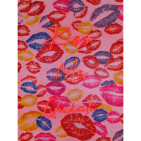 Tableau d'art mural 'Kiss Me Quick' avec néon LED - PETIT