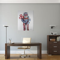 'Spaceman Hearts' Wall Artwork - LED Neon - Locomocean