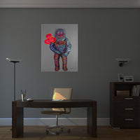 'Spaceman Hearts' Wall Artwork - LED Neon - Locomocean