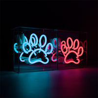 'Paw' Mini Glass Neon Sign