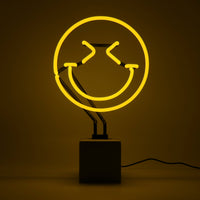 Giggle Yellow: SW Smiley Concrete Base Glass Neon