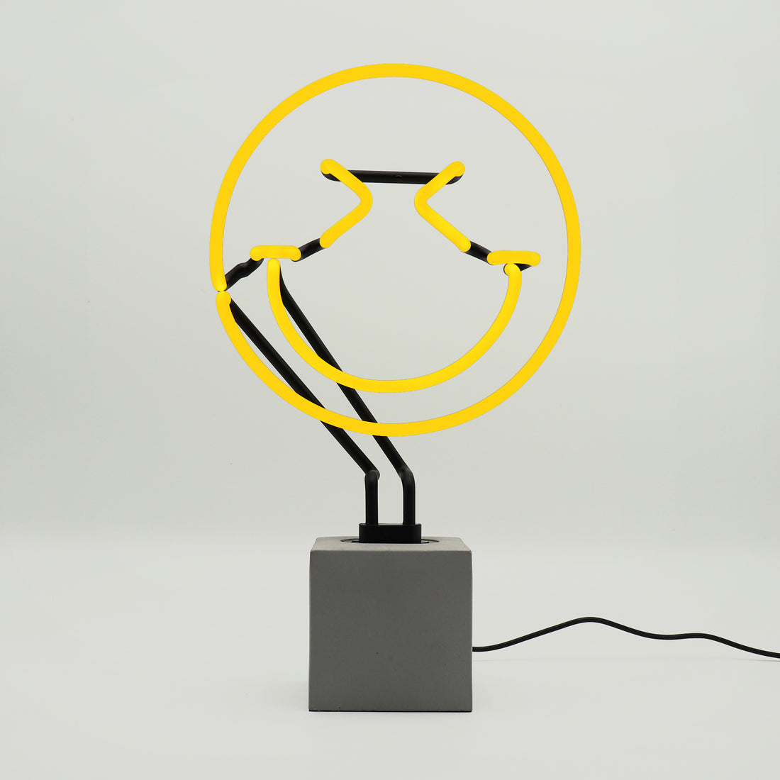 Giggle Yellow: SW Smiley Concrete Base Glass Neon