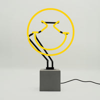 Giggle Yellow: SW Smiley Concrete Base Glass Neon
