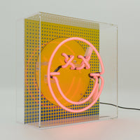 Fun Smile Pink: SW Smiley Acrylic Box Glass Neon